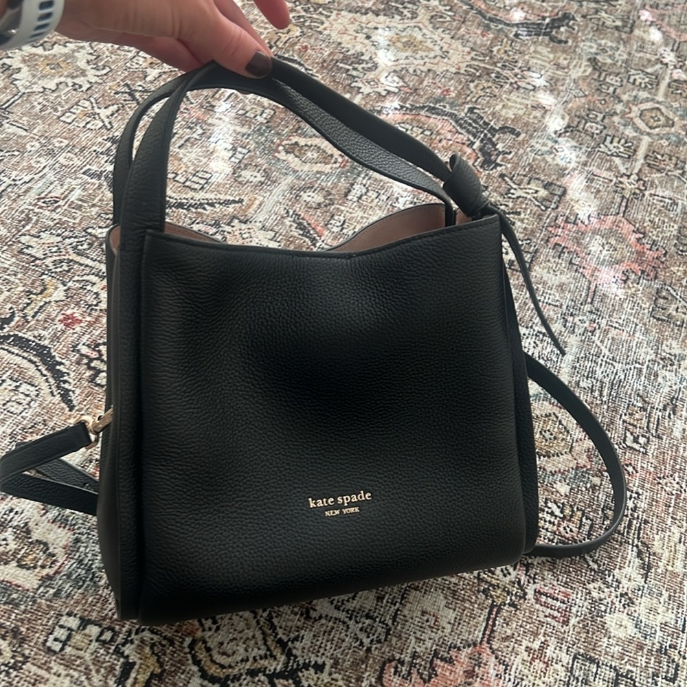Kate Spade New York knott medium leather tote crossbody bag